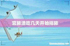 宫脓清吃几天开始排脓