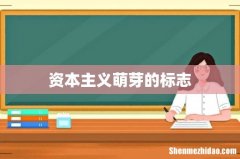 资本主义萌芽的标志