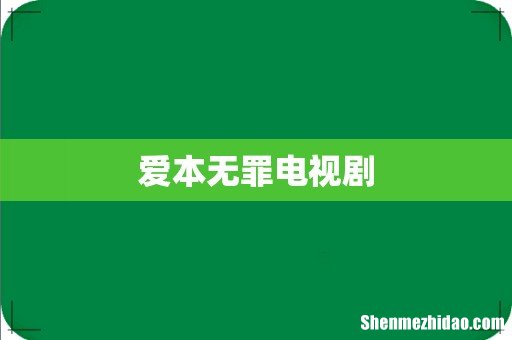 爱本无罪电视剧