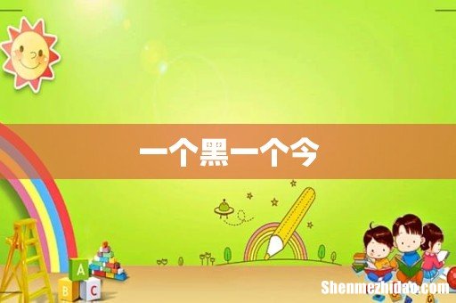一个黑一个今