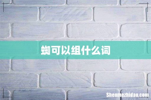 蜘可以组什么词