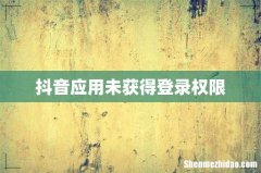 抖音应用未获得登录权限
