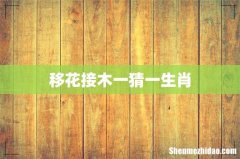 移花接木一猜一生肖
