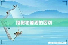 播撒和播洒的区别