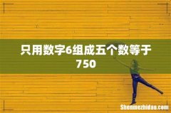 只用数字6组成五个数等于750