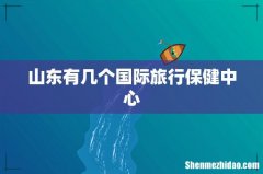 山东有几个国际旅行保健中心
