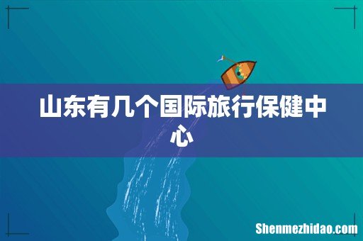 山东有几个国际旅行保健中心