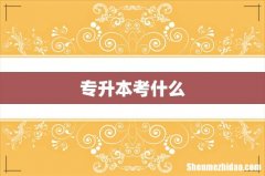 专升本考什么