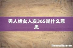 男人给女人发365是什么意思