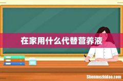 在家用什么代替营养液