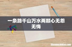 一条路千山万水两颗心无怨无悔