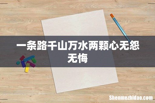 一条路千山万水两颗心无怨无悔