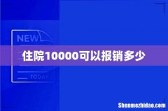 住院10000可以报销多少