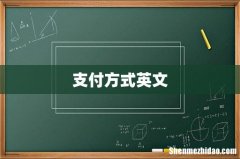 支付方式英文