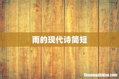 雨的现代诗简短