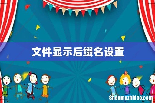 文件显示后缀名设置
