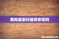 南阳画家村值得参观吗