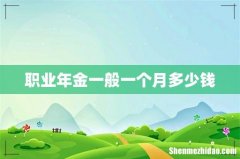 职业年金一般一个月多少钱