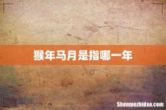 猴年马月是指哪一年