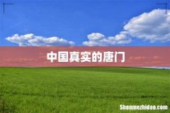 中国真实的唐门