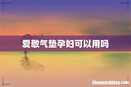 爱敬气垫孕妇可以用吗