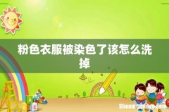 粉色衣服被染色了该怎么洗掉