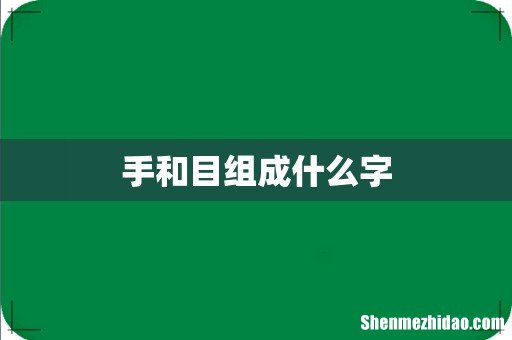 手和目组成什么字