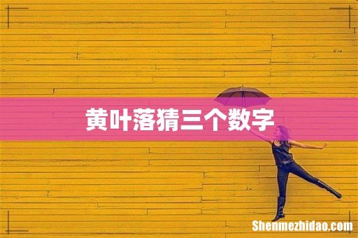 黄叶落猜三个数字