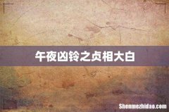 午夜凶铃之贞相大白