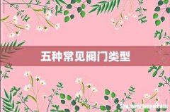 五种常见阀门类型