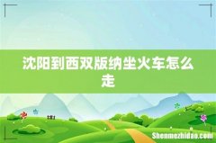 沈阳到西双版纳坐火车怎么走