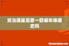 资治通鉴是第一部编年体通史吗