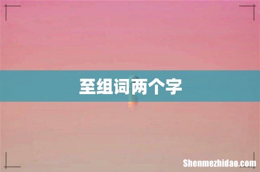 至组词两个字