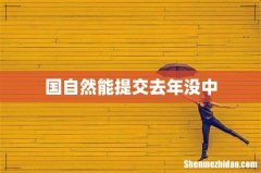 国自然能提交去年没中