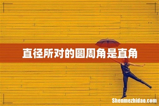 直径所对的圆周角是直角