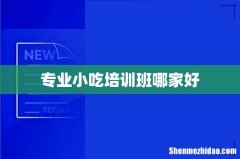 专业小吃培训班哪家好