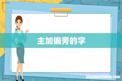 主加偏旁的字