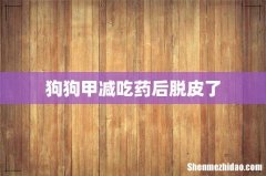 狗狗甲减吃药后脱皮了
