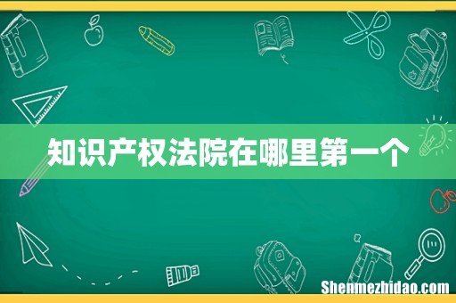 知识产权法院在哪里第一个