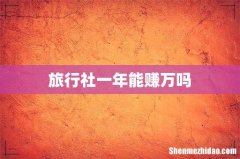 旅行社一年能赚万吗