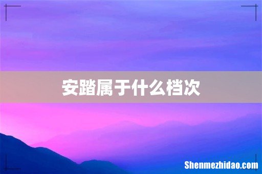 安踏属于什么档次