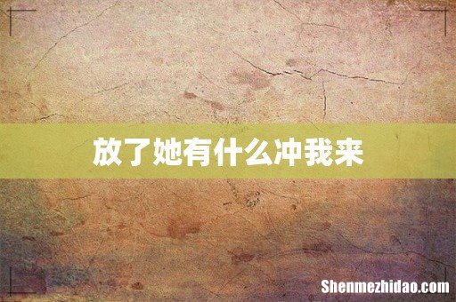 放了她有什么冲我来