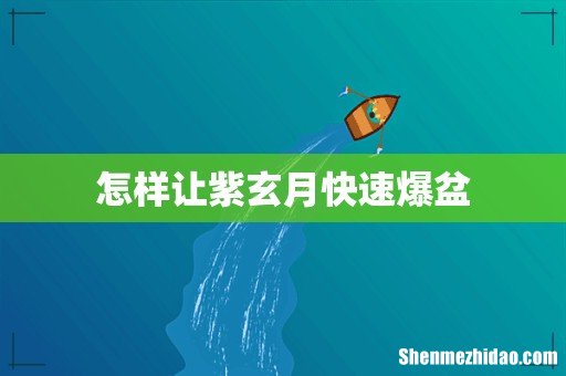 怎样让紫玄月快速爆盆