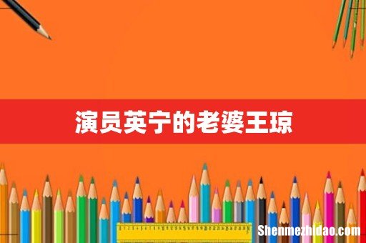 演员英宁的老婆王琼