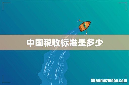 中国税收标准是多少