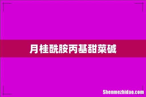 月桂酰胺丙基甜菜碱