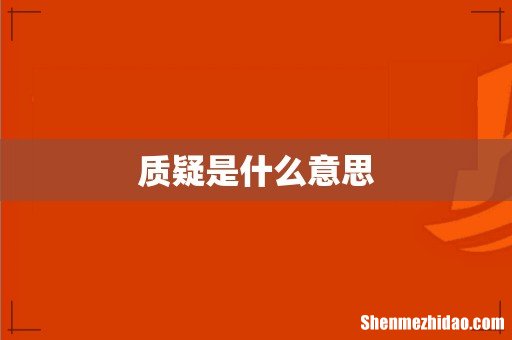 质疑是什么意思
