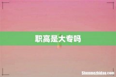 职高是大专吗