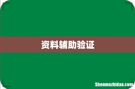 资料辅助验证