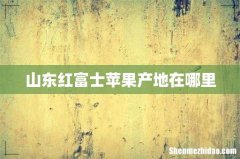 山东红富士苹果产地在哪里